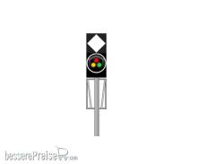 MAFEN 9136302 - SBB - Hauptsignal 3 Lichter (Rot/Gelb/Grün) und Merktafel