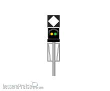 MAFEN 9136304 - SBB - Vorsignal 2 Lichter (Gelb/Grün) und Merktafel
