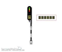 MAFEN 913709 - NS - Hauptsignal mit 3 LEDs mit Geschwindigkeitsanzeiger (Grün/Gelb/Rot) - links