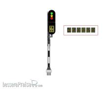 MAFEN 913710 - NS - Hauptsignal mit 3 LEDs mit Geschwindigkeitsanzeiger (Grün/Gelb/Rot) - rechts