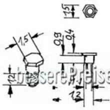 Weinert 92204 - Schrauben M 1 mit Sechskantkopf und langem Bund für Steuerung