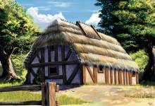 Zvezda 928532 - 1/72 House with thatched roof