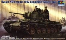 Trumpeter 00358 - Russischer Panzer KV-1, 1942 Einfacher Turm