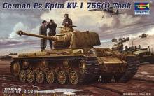 Trumpeter 00366 - 1:35 German Pz.Kpfm. KV-1 756(r) Tank