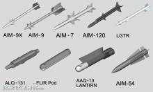 Trumpeter 03303 - 1:32 US aircraft weapon-Air-to-Air Missile