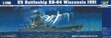 Trumpeter 05706 - 1:700 Schlachtschiff USS Wisconsin BB-64 1991