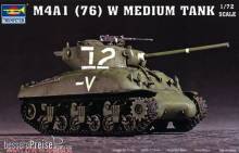 Trumpeter 07222 - 1:72 M4A1 (76) W Tank