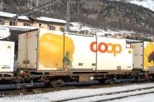 Bemo 9469119 - RhB Lb-v 7879 Tragwagen mit Coop-Container ´Paprika´
