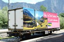 Bemo 9469169 - RhB Lb 7859 Tragwagen mit Volg-Container ´Lavin´