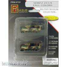 Pegasus 950722 - 1/144 SdKFZ 251/9, farbig, Fertigmodell, 2 Stück