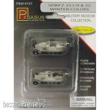 Pegasus 950727 - 1/144 SdKFZ 251/9 & 22, Winter, Fertigmodelle