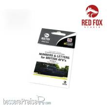 Red Fox Studio RFSQS-35016 - 3D Resin Foundry Numeral & Letters for British AFVs vol.01