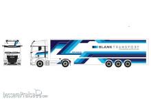 Herpa 959308 - MAN TGX GX Kühlkoffer-Sattelzug Blank-Transporte