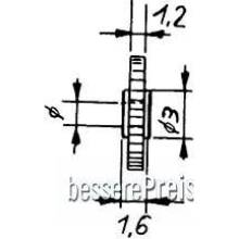 Weinert 9603 - Modul 0,4 Kunststoff-StirnzahnradZähnezahl 14Bohrung 1,53 mm