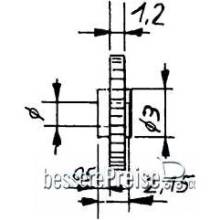 Weinert 9609 - Modul 0,4 Kunststoff-StirnzahnradZähnezahl 20Bohrung 2,03 mm