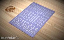 Matho Models 80004 - Decal Numbers - large, white, type 1