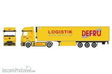 Herpa 961868 - Mercedes-Benz eActros 600 ProCabin Gigaspace Kühlkoffer-Sattelzug ´DEFRU´