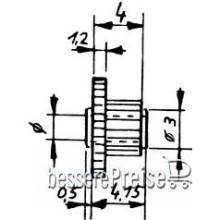 Weinert 9630 - Modul 0,4 Kunststoff-StufenzahnradZähnezahl 10 auf 20Bohrung 2,03 mm