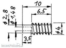 Weinert 96503 - Modul 0,4 Messing-Schnecke4,0 DurchmesserBohrung 1,48 mm