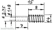 Weinert 96504 - Modul 0,4 Messing-Schnecke4,0 DurchmesserBohrung 1,48 mm