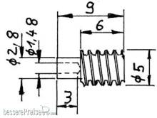 Weinert 96505 - Modul 0,4 Messing-Schnecke5,0 DurchmesserBohrung 1,48 mm