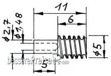 Weinert 96506 - Modul 0,4 Messing-Schnecke 5,0 Durchmesser Bohrung 1,48 mm