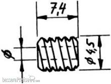 Weinert 9651 - Modul 0,4 Kunststoff-SchneckeBohrung 1,48 mm