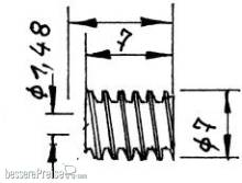 Weinert 96512 - Modul 0,4 Messing-Schnecke7,0 DurchmesserBohrung 1,48 mm