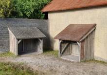 Model Scene 96514 - Zwei Schuppen an der Wand N