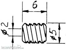Weinert 9652 - Modul 0,5 Messing-Schnecke 5,0 Durchmesser Bohrung 1,98 mm