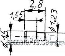 Weinert 9660 - Bolzen für Zahnräder 1,5 mm Durchmesser