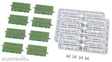 Tomytec 971789 - 8 Tram-Gleise, gerade, 70 mm, begrünt