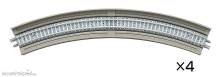 Tomytec 971872 - 4 Gleise, gebogen, in Beton-Viaduktbettung, 45°, r 317 mm