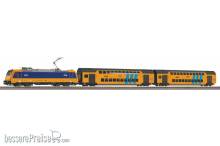 Piko 97939 - Start-Set mit Bettung Personenzug E-Lok und 2 Doppelstockwagen NS V