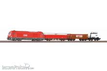 Piko 97948 - Start-Set mit Bettung Herkules ÖBB mit 3 Güterwagen
