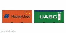 Igra Model 98010019 - 2-tlg set Container Hapag 20 LC + UASC OT LC