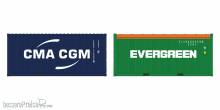 Igra Model 98010034 - 2-tlg set CMA-CGM LC + Evergreen OT