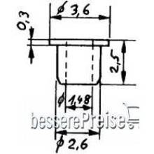 Weinert 9886 - Isolierbuchse mit 1,48 mm Innendurchmesser für Räder
