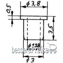 Weinert 9887 - Isolierbuchse mit 1,97 mm Innendurchmesser für Räder