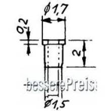Weinert 9888 - Isolierbuchse mit 0,98 mm Innendurchmesser für Bremsen