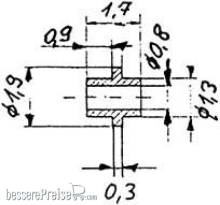 Weinert 98882 - Buchse mit Ring für 0.8 mm