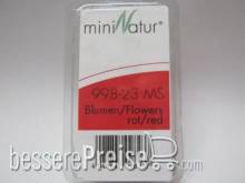 Silhouette 998-23S - Blumen - rot ca. 15 cm 1 : 87