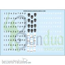 Bandua BAE00223 - Numbers and skulls Decal Sheet