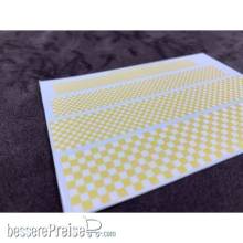 Bandua BAE00235 - Yellor and White checkerboard - Various sizes - Decal Sheet