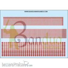 Bandua BAE00237 - Red and White Diamonds Decal Sheet