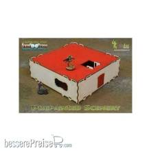 Bandua BAI000048 - Prepainted Modular Building (White & Red)