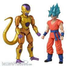 Dragon Ball Super Dragon Stars Actionfiguren 2er-Pack Battle Pack: Golden Frieza vs Super Saiyan Blue Goku 17 cm