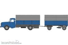 REE Modeles CB-106 - Willeme Blue Covered Truck + Covered Trailer