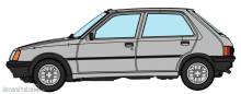 REE Modeles CB-148 - CAR - Peugeot 205 GE - METAL GREY