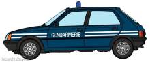 REE Modeles CB-153 - CAR - Peugeot 205 GE - GENDARMERIE (white lines)